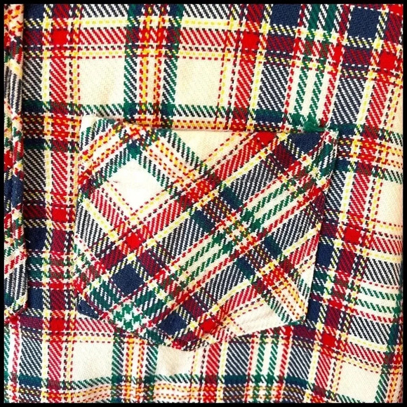 The Nutter Chubbies Plaid Pullover Shirt Mens Size L Long Sleeve Heavyweight USA - Picture 3 of 10